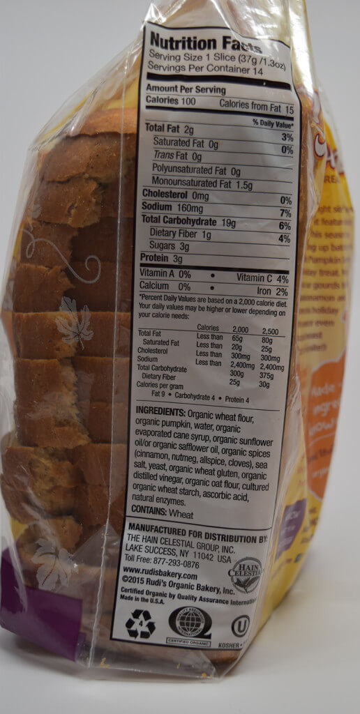 Rudis-Pumpkin-Sandwich-Bread-Ingredient-List